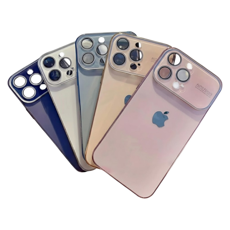 Picture of AG Glass Backplane Lens Integrated iPhone 15 pro max Phone Case, Premium Porsche Design, Prismatic Lens, Soft Unbreakable Edge, Shock Absorption Cover for Camera Drop Protection