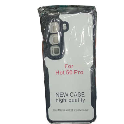 Picture of Xundd Back Cover for Infinix Hot 50 Pro 4G Transparent Hybrid Hard PC Back Bumper