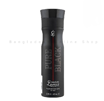 Picture of International product Body Spray Creation Lamis Pure BLack perfume for male - 200 ml