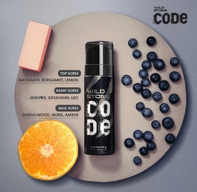 Picture of Wild Stone - Code Chrome No Gas Body Perfume For Men, Long Lasting Intense Fragrance - 120ml