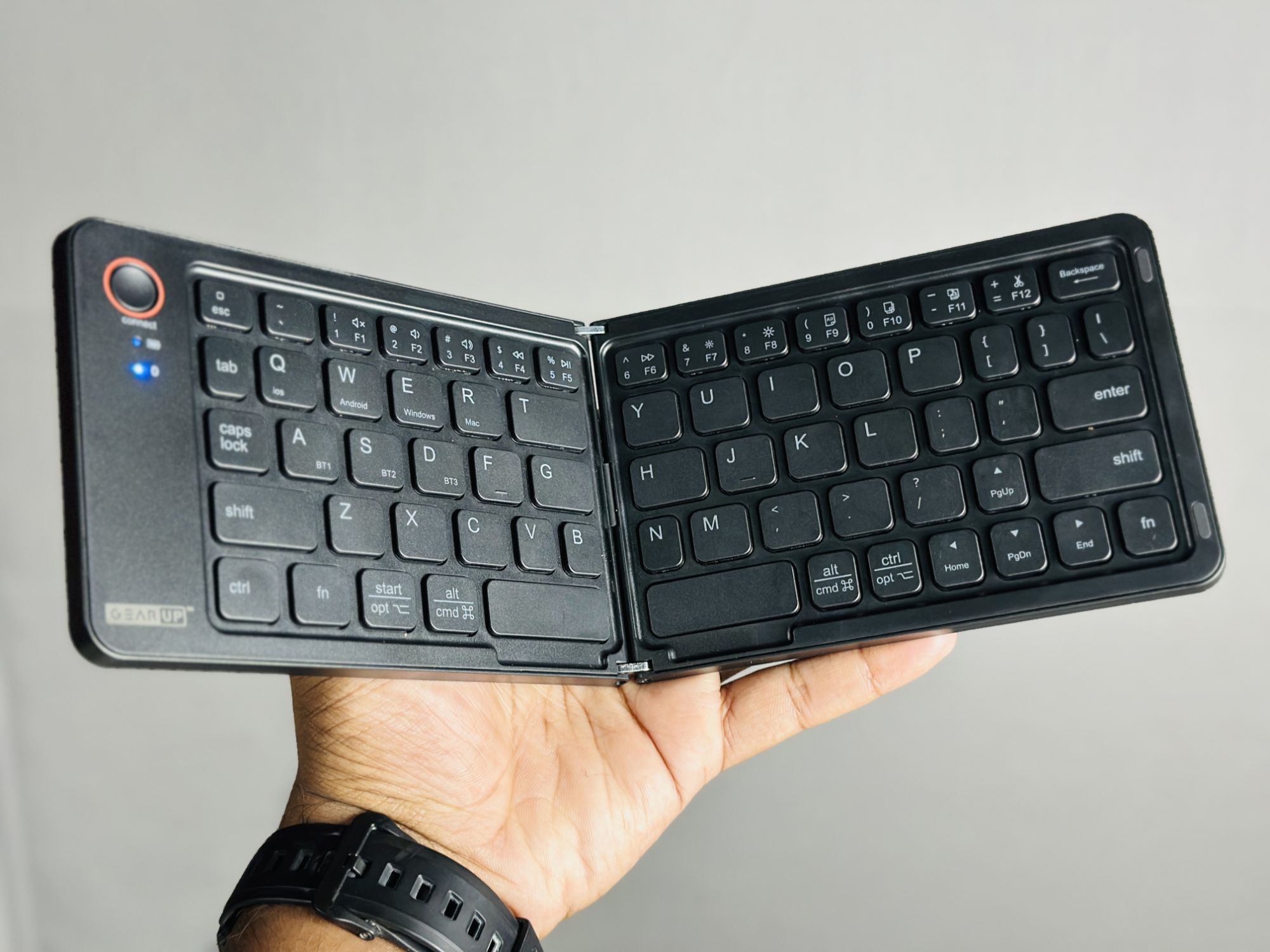 Picture of GearUP B023 Rechargeable Ultra Slim Folding Pocket Bluetooth Keyboard