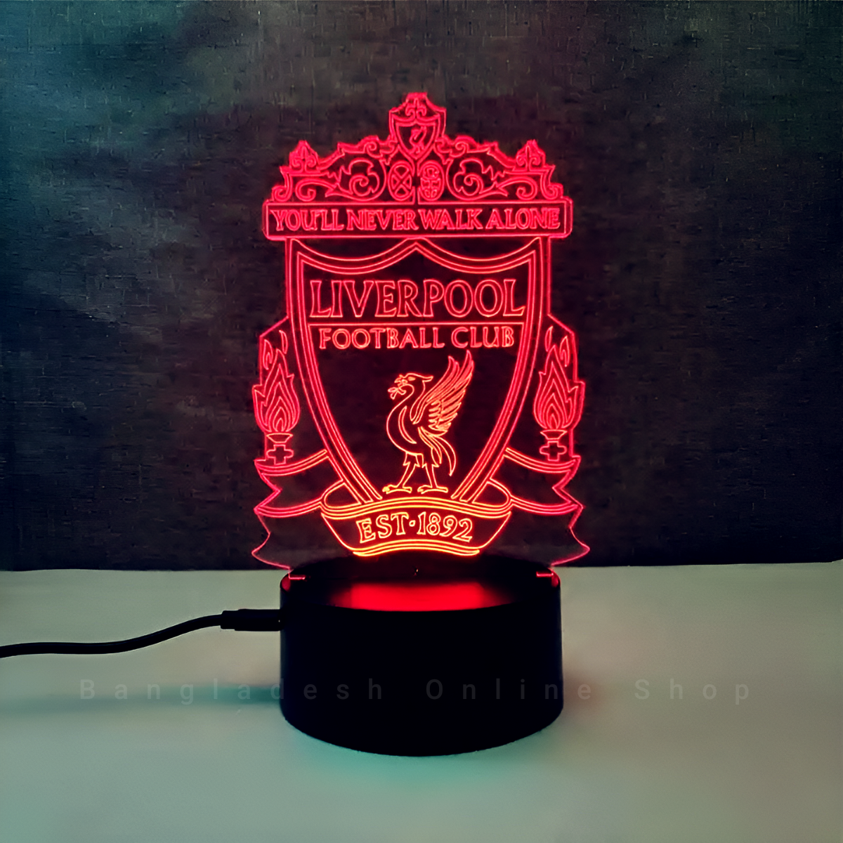 Picture of GearUP Acrylic Multicolor Night Lamp Black (Liverpool F.C.)