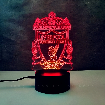Picture of GearUP Acrylic Multicolor Night Lamp Black (Liverpool F.C.)