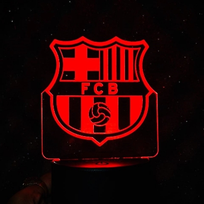 Picture of GearUP Acrylic Multicolor Night Lamp (FC Barcelona)