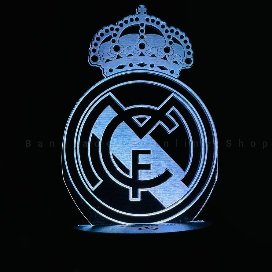 Picture of GearUP Acrylic Multicolor Night Lamp Black (Real Madrid FC )