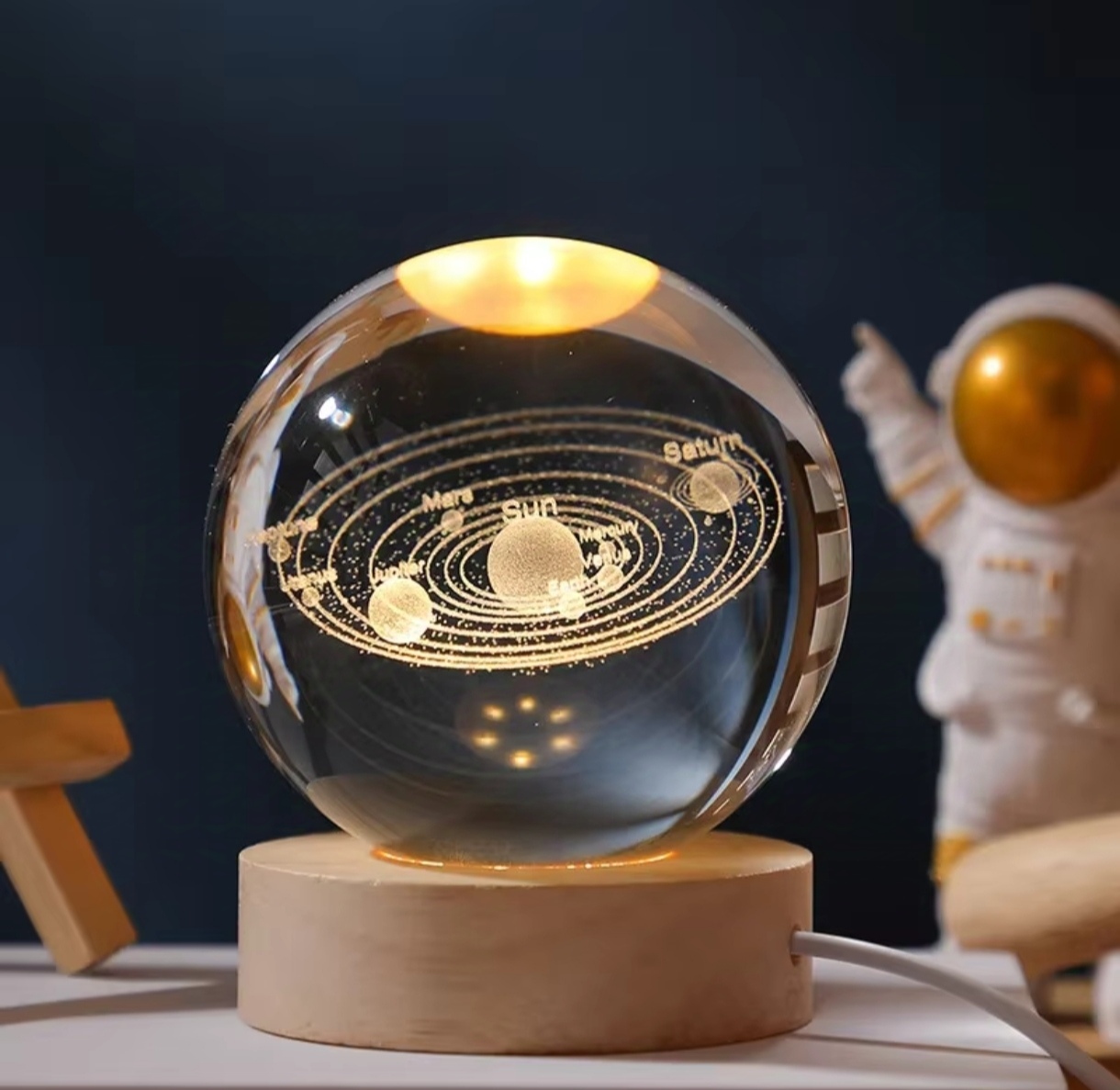 Picture of 3D Color Changing LED Crystal Ball – Solar System