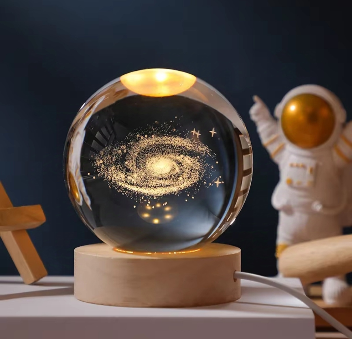 Picture of 3D Color Changing LED Crystal Ball – Galaxy