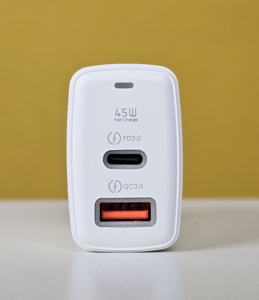 Picture of GearUP GP007 45W Fast Charging PD 3.0 + QC 3.0 USB Wall Charger, Dual Port, Universal Compatibility, Safe Charging, EU Plug