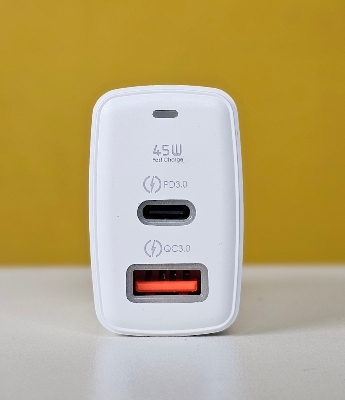 Picture of GearUP GP007 45W Fast Charging PD 3.0 + QC 3.0 USB Wall Charger, Dual Port, Universal Compatibility, Safe Charging, EU Plug