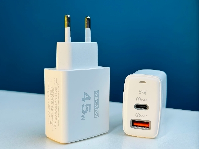 Picture of GearUP GP007 45W Fast Charging PD 3.0 + QC 3.0 USB Wall Charger, Dual Port, Universal Compatibility, Safe Charging, EU Plug