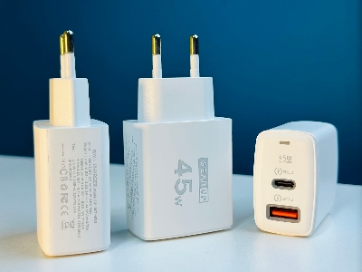Picture of GearUP GP007 45W Fast Charging PD 3.0 + QC 3.0 USB Wall Charger, Dual Port, Universal Compatibility, Safe Charging, EU Plug