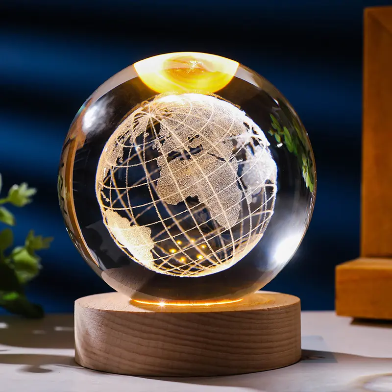 Picture of 7 Color Changing LED 3D Crystal Ball – Globe