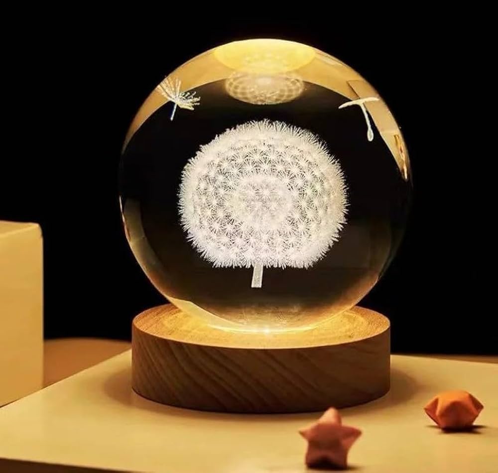 Picture of 3D Color Changing LED Crystal Ball – Dandelion