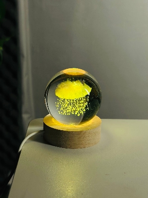 Picture of Color Changing LED 3D Crystal Ball – Rain Cloud