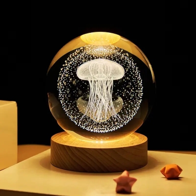 Picture of Color Changing LED 3D Crystal Ball – Jellyfish