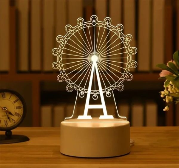Picture of GearUP Acrylic Multicolor Night Lamp (Ferris Wheel)