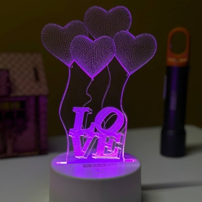 Picture of GearUP Acrylic Multicolor Night Lamp (Love Baloon)