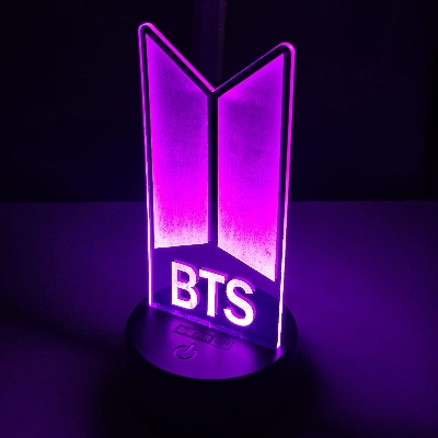 Picture of GearUP Acrylic Multicolor Night Lamp (BTS) –Base BLACK