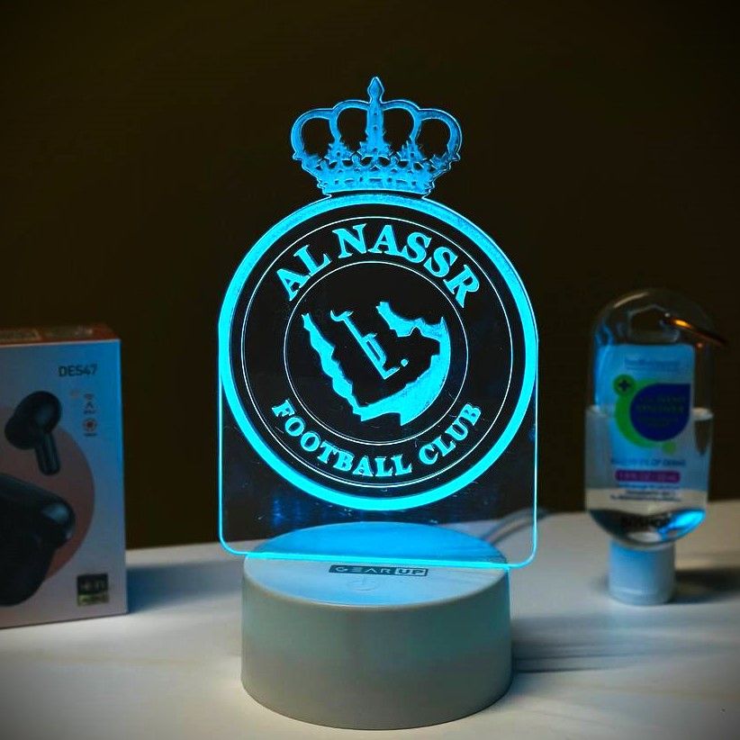 Picture of GearUP Acrylic Multicolor Night Lamp (Al-Nassr FC) – WHITE Base