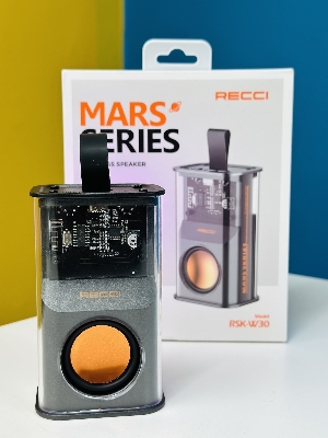 Picture of RECCI RSK-W30 Transparent Wireless Speaker with RGB Light- Black Color
