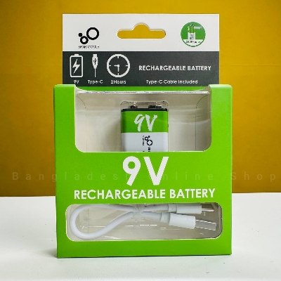 Picture of 9V 650mAh Type-C Rechargeable Lithium Battery- 1 ps