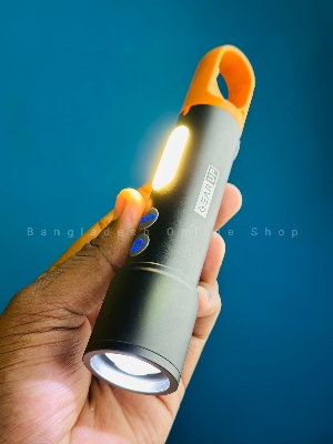 Picture of GearUP K57 Multifunctional Rechargeable Torch, Flashlight Zoomable LED Flashlight-1 ps