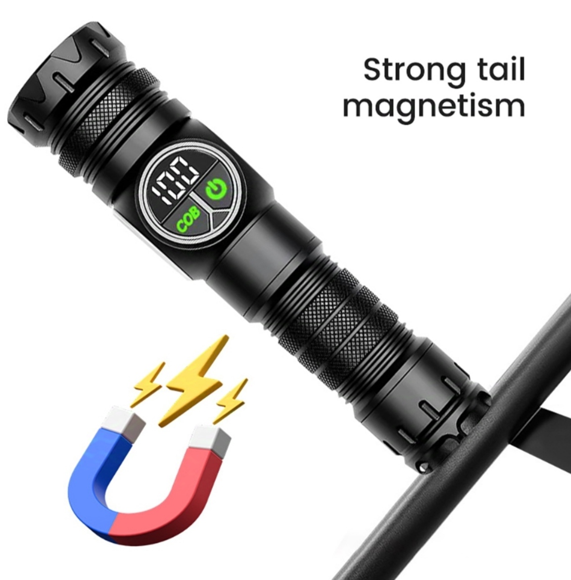 Picture of GearUP K60 Outdoor Flashlight Telescopic Zoom 10W COB+LED 800 Lumens Torchlight