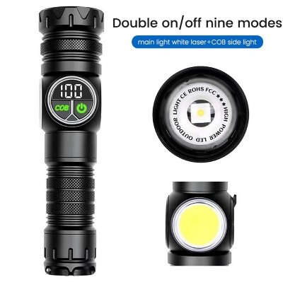 Picture of GearUP K60 Outdoor Flashlight Telescopic Zoom 10W COB+LED 800 Lumens Torchlight