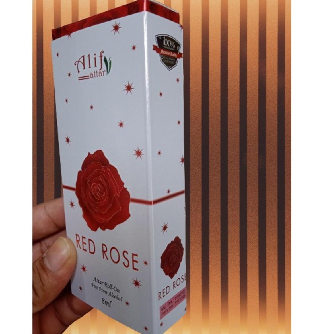 Picture of Red Rose Attar for men by Alif Attar - 8 ml
