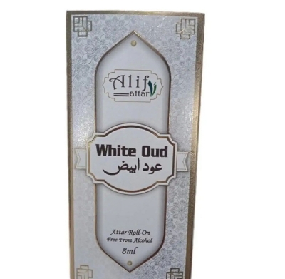 Picture of White oud attar by alif (Alif New Collection) long lasting good fragrance roll on 8ml
