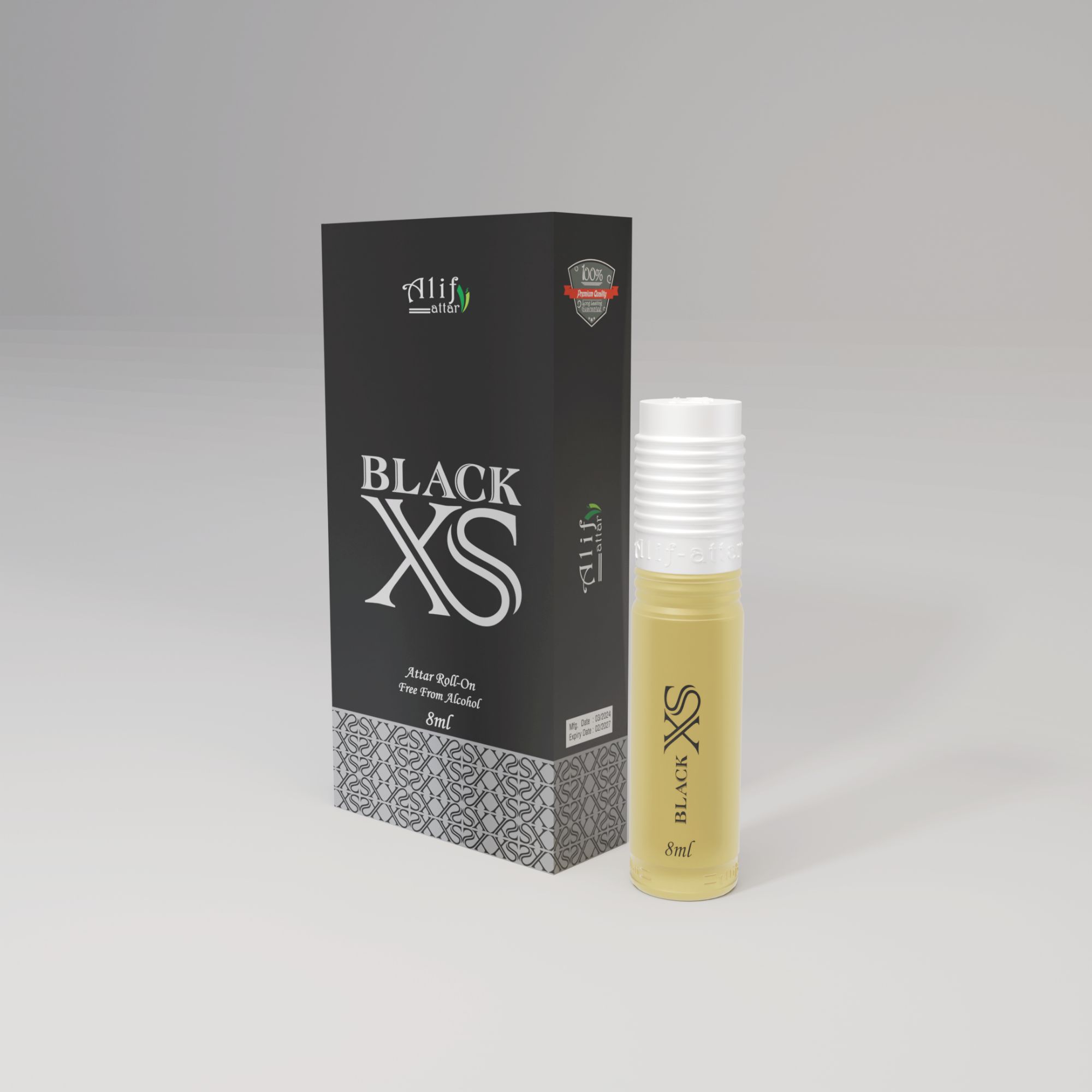 Picture of Black X S attar by alif (Alif New Collection) long lasting good fragrance roll on 8ml