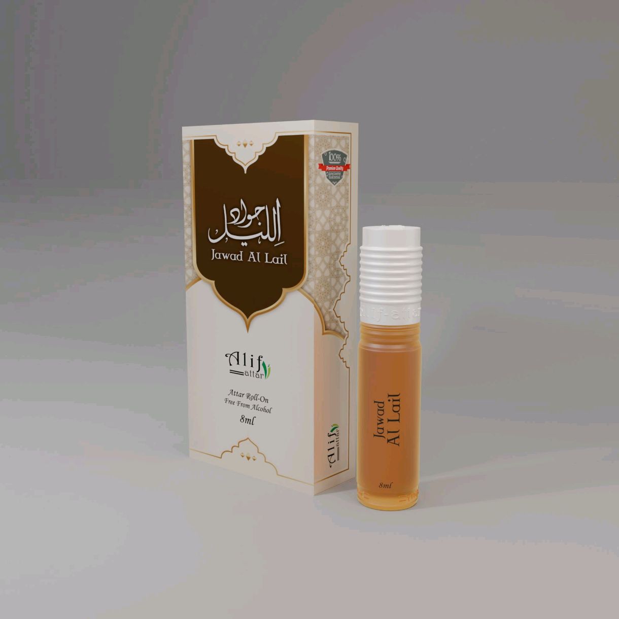Picture of Jawad Al Lail By Alif Attar Long Lasting Roll On Non Alcoholic Perfume - 8ml