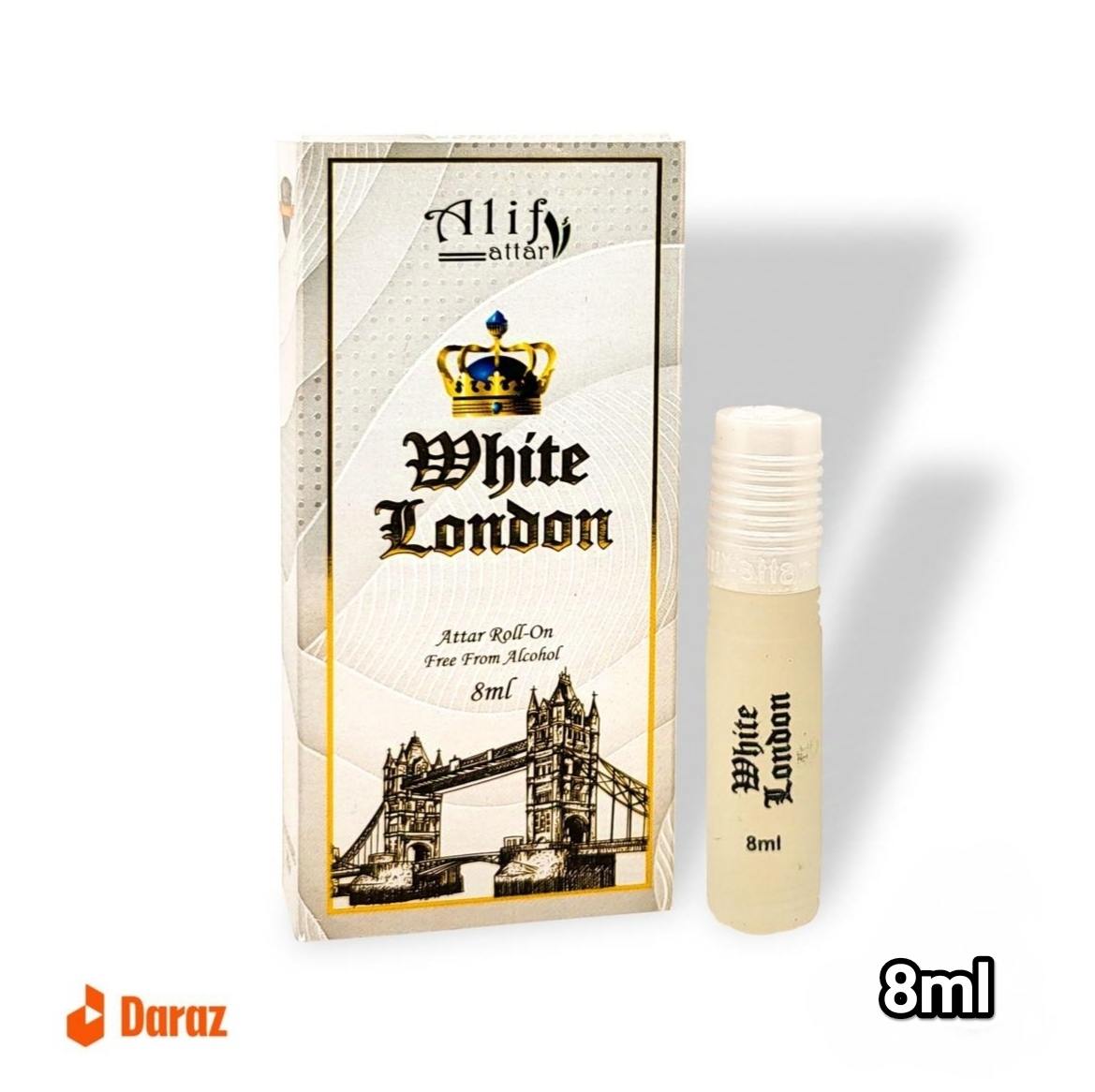 Picture of White London attar by Alif (Alif new collection) 8 ml roll on long lasting fragrance