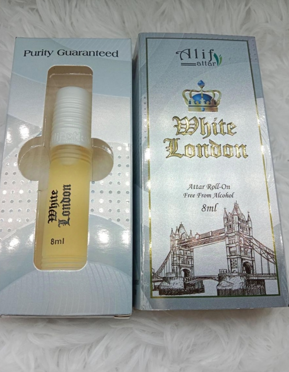Picture of White London attar by Alif (Alif new collection) 8 ml roll on long lasting fragrance