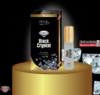 Picture of Black Crystal attar by Alif (Alif new collection) 8 ml roll on long lasting fragrance