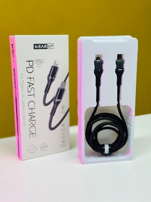 Picture of GearUP CL2715 Type-C to LIghtning 27W PD Fast Charging Cable & Data Cable 1.5m