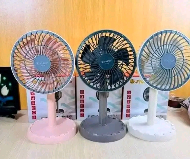 Picture of JY-2218 Mini Rechargeable Fan - 4000mAh Battery, Portable USB Fan, 3-Speed, Quiet & Powerful, Ideal for Home, Office & Travel
