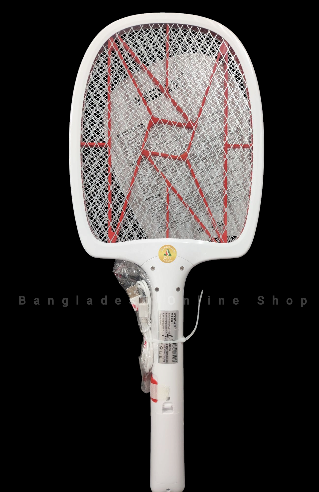 Picture of Wedasi WD-3821 Type-C Rechargeable Mosquito Swatter Bat with LED Light - Electric Insect Killer Racket