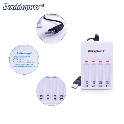 Picture of Doublepow DP- U82 4 Slots USB Battery Charger for 1.2V AA AAA Ni-MH Ni-CD Rechargeable Battery