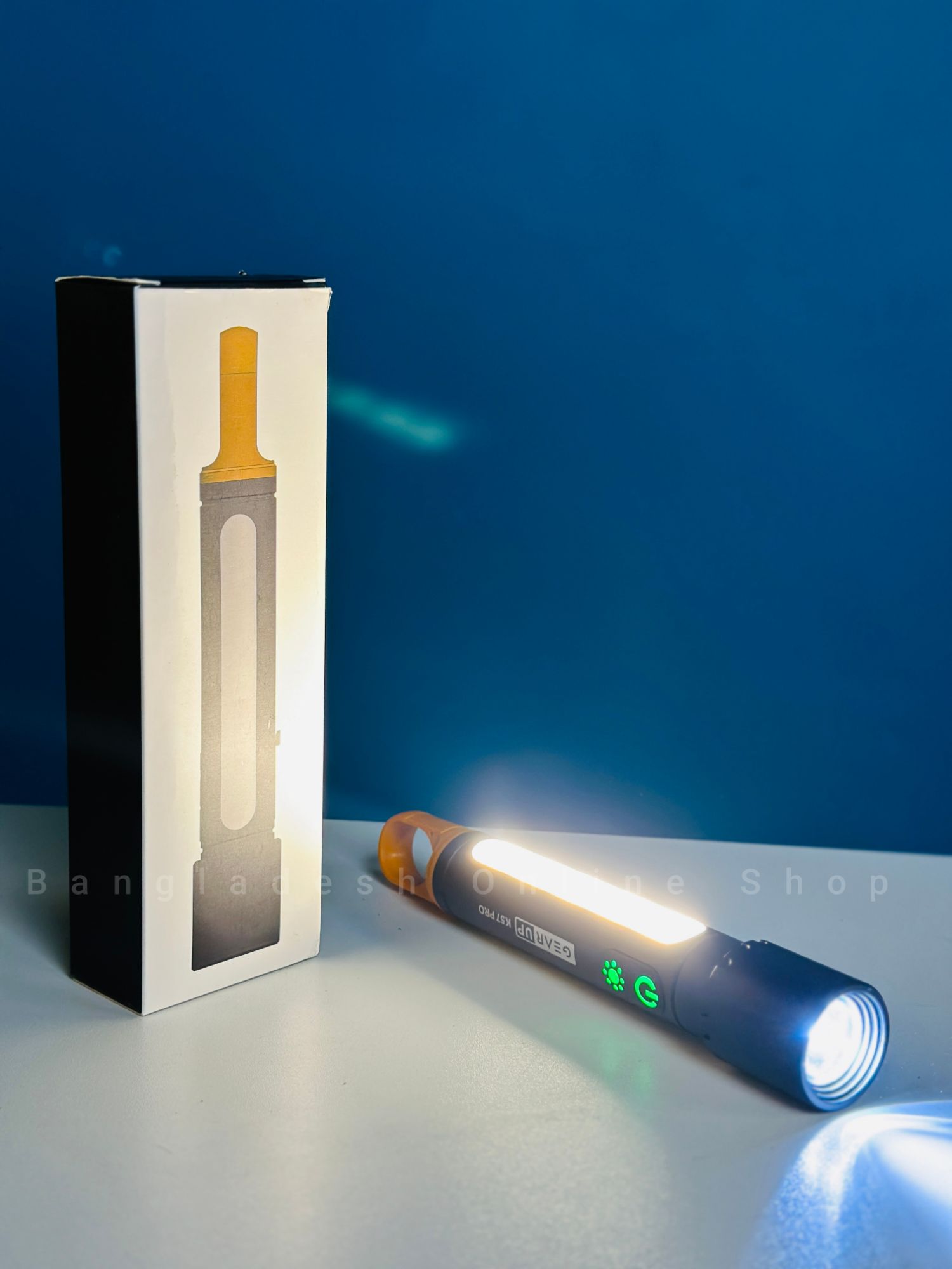 Picture of GearUP K57 PRO Powerful Rechargeable Flashlight | LED Torch with COB Side Light & 5000mAh Lithium Battery