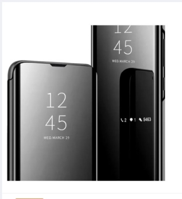 Picture of Clear View Cover Case for Huawei P10  Standing Flip Folding Kickstand Case with Full Screen ProtectionShockproof Electroplate Plating Mirror Holder Smart Bumper Case