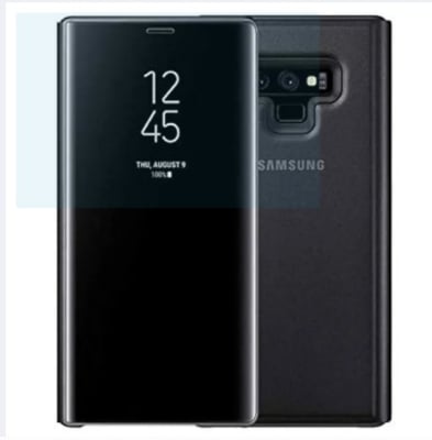 Picture of Samsung Galaxy Note 9 - Clear View Case Flip Standing Cover Auto Lock Mirror Case