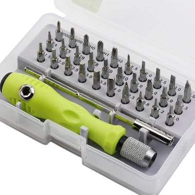 Picture of Multi Functional 32 in 1 Precision Handle Mini Screw driver set Mobile Phone Watch Laptop Repair Kit Tools Household Accessories Replace 31 in 1