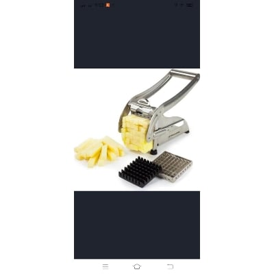 Picture of potato chipper machine,(S)Pink Pari Stainless Steel Potato Chipper with 2 Blades Machine Maker Slicer,tainless Steel Potato Chipper with 2 Blades, Easy Home Made French Fries Machine Chips Cutter, Salad Vegetable & Potato Chipper