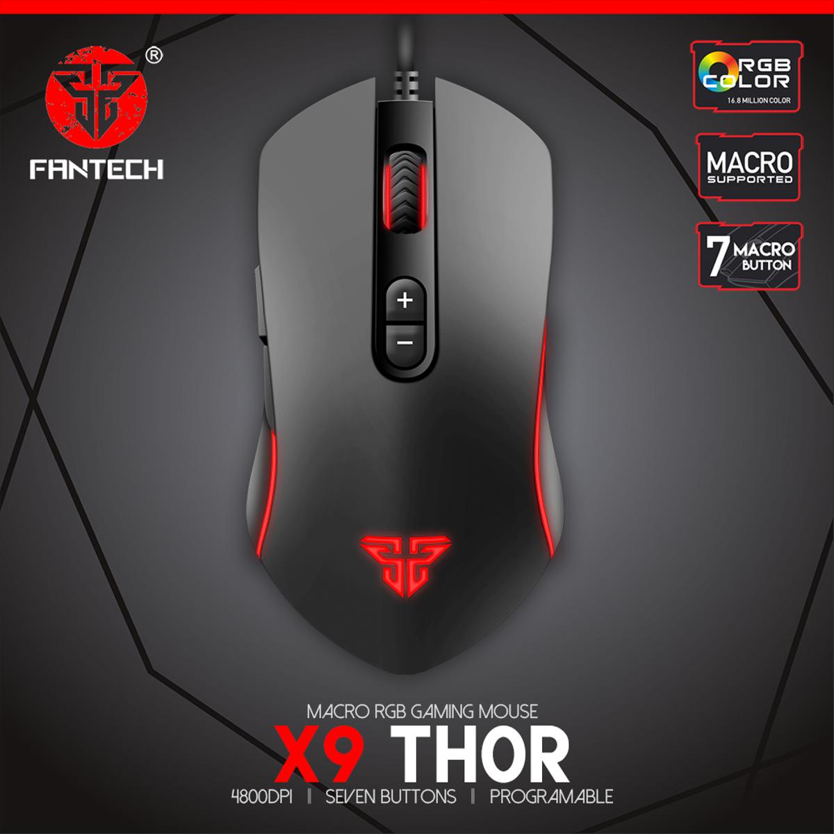 Picture of FANTECH X9 THOR Professional Wired Gaming Mouse Adjustable 4800 DPI Optical Cable Mouse For FPS LOL Mouse Gamer USB Mouse Mice