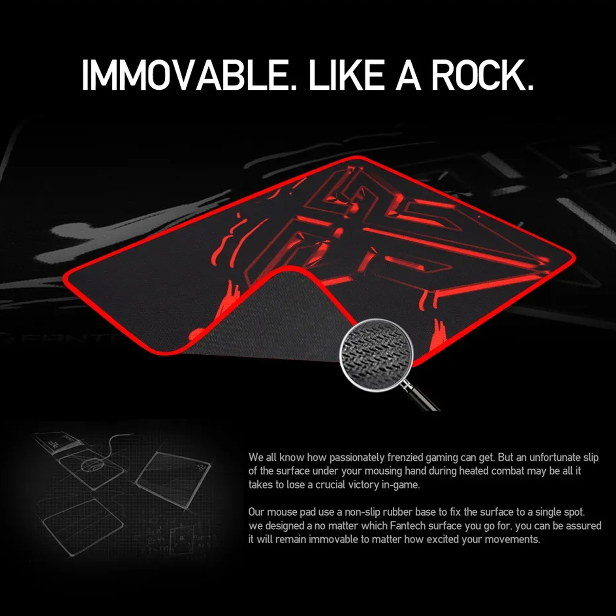 Picture of FANTECH SVEN MP35 Control Type Surfaces Enhanced With Anti-Slip Base and Smooth Surface Gaming Mouse Pad