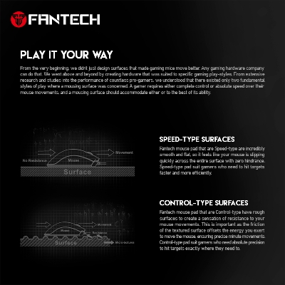 Picture of FANTECH MP902 VIGIL SPEED TYPE SURFACES GAMING MOUSE PAD