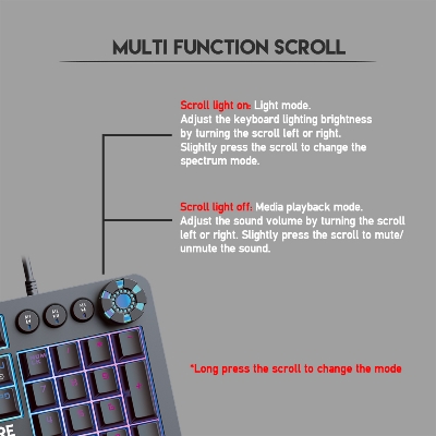 Picture of Fantech MK852 Max Core RGB Mechanical Switch Gaming Keyboard- 104 Keys
