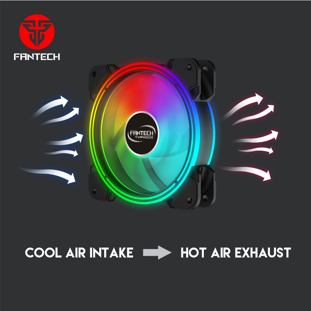 Picture of FANTECH TYPHOON FB302 3n1 ADDRESSABLE RGB PC FAN AUTO ROLE RGB CASE FAN