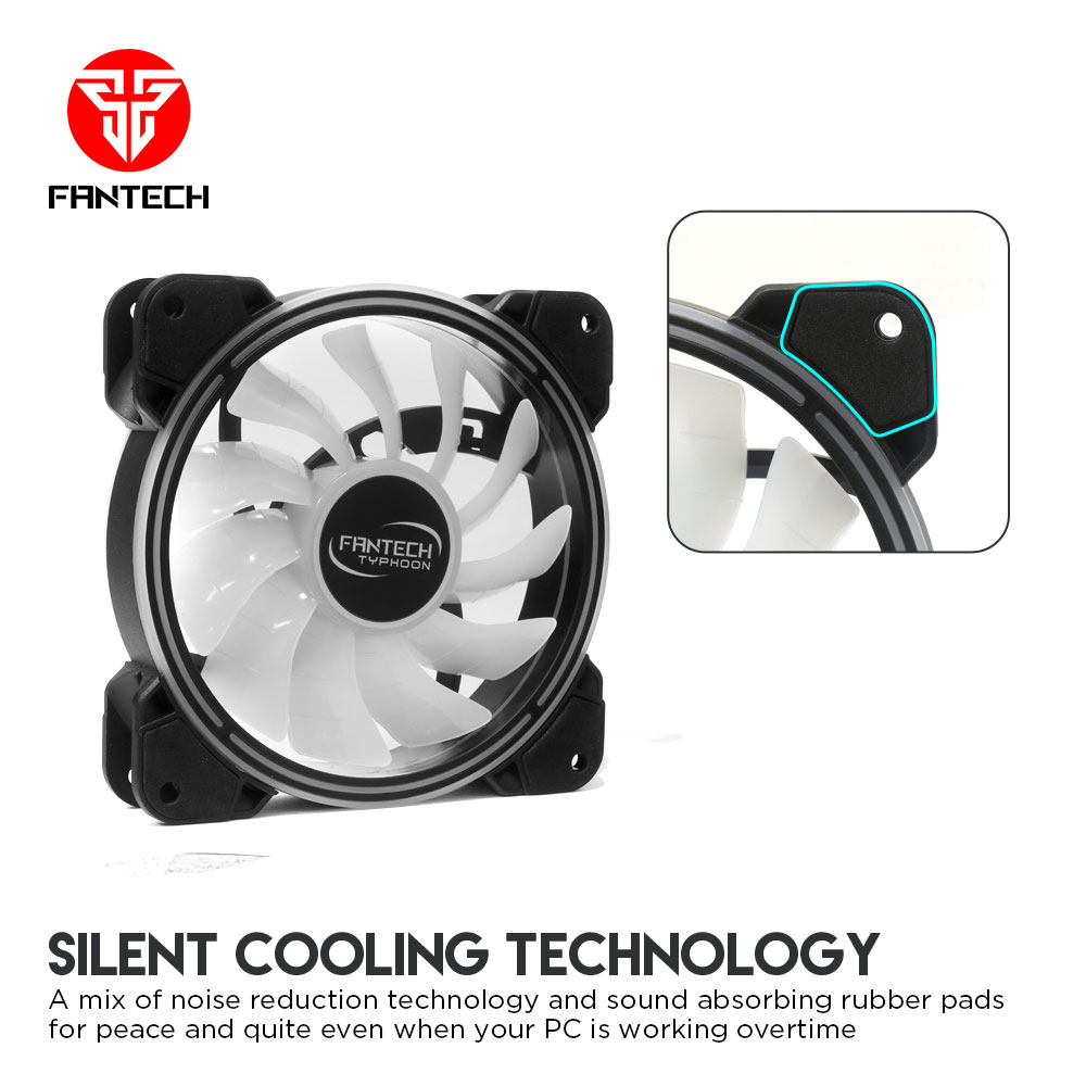 Picture of FANTECH TYPHOON FB302 3n1 ADDRESSABLE RGB PC FAN AUTO ROLE RGB CASE FAN